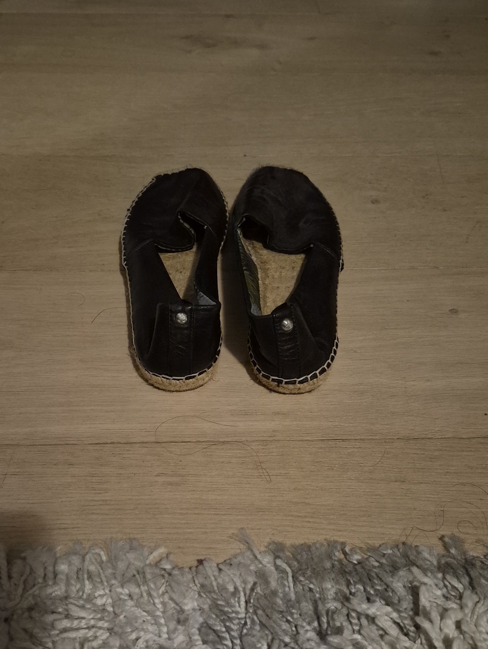 Sam Edelman Black Espadrille-Style Moccasins